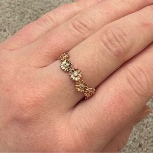 Pandora Rose Sparkling Daisy Flower Crown Ring Size EU 58 / US 8.5
